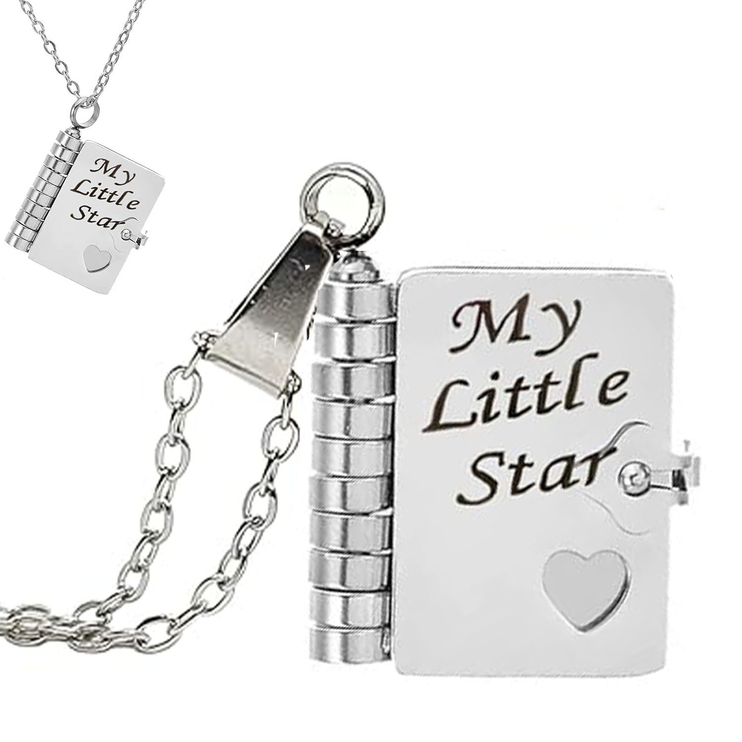 DIY Engraved Book Pendant Necklace