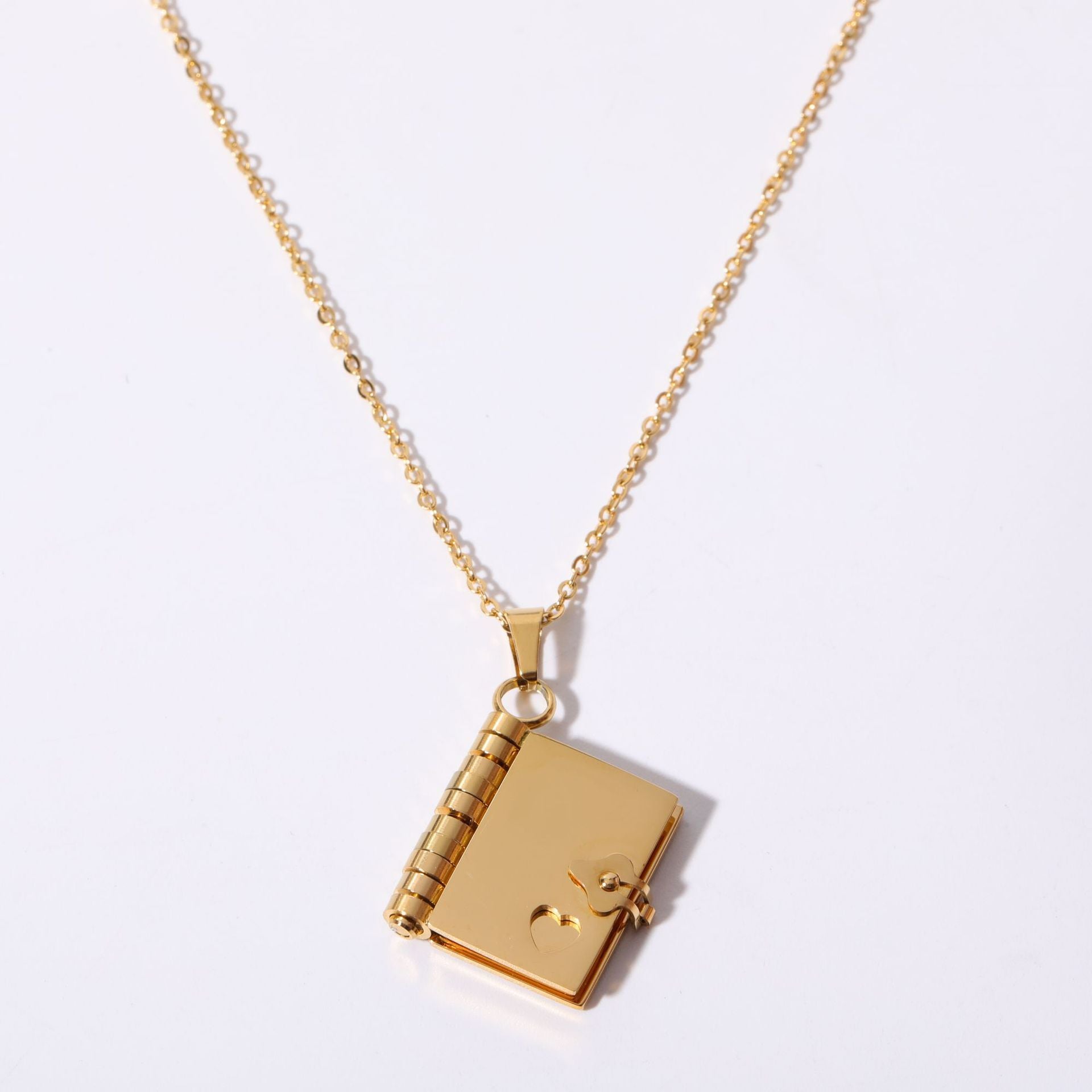 DIY Engraved Book Pendant Necklace