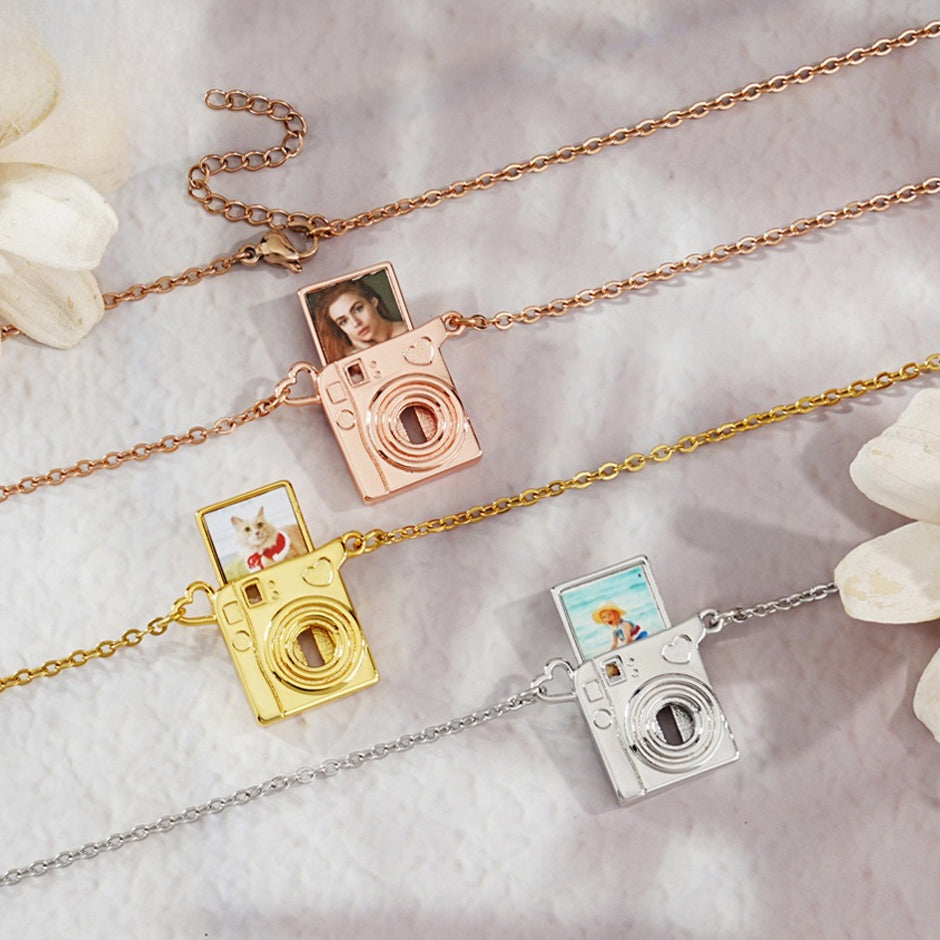Camera Style Custom Photo Necklace