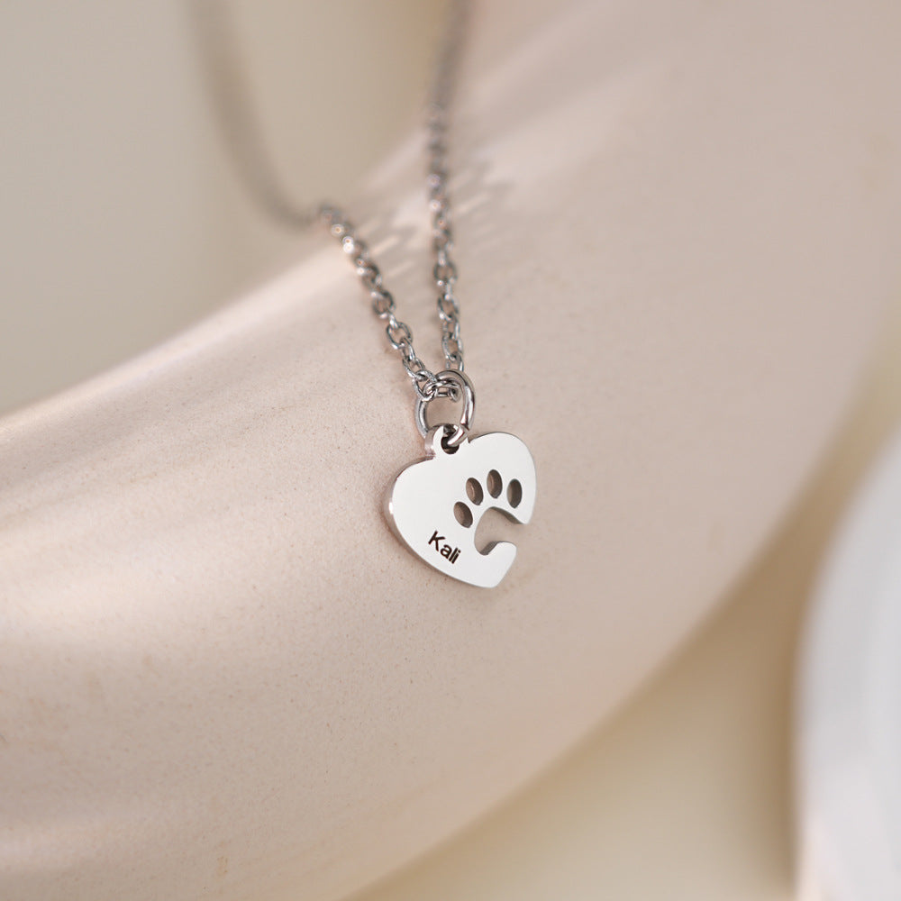 Hollow cat claw necklace