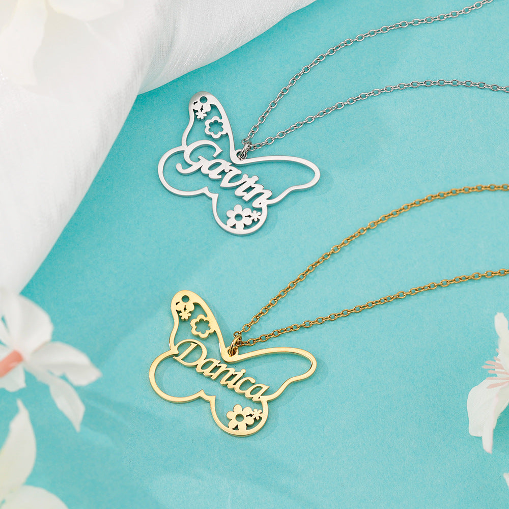 Butterfly-Style DIY Name Necklace