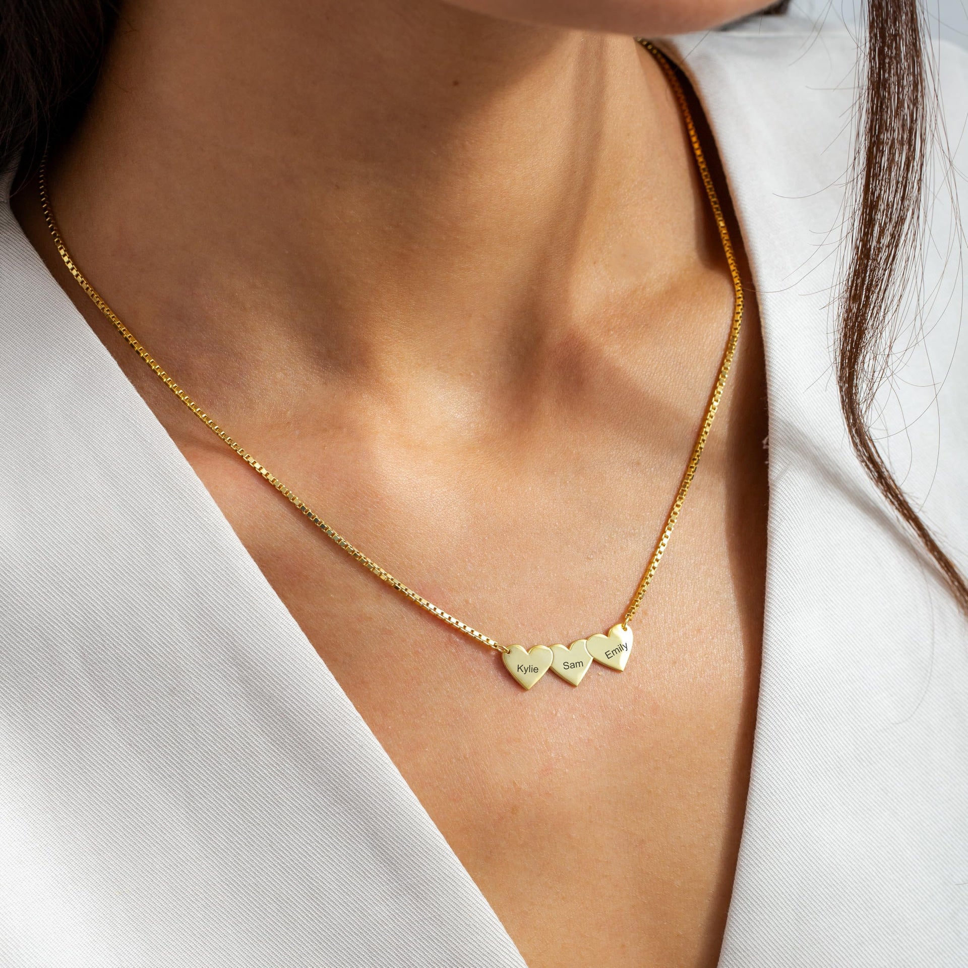Engraved Heart Pendant Necklace