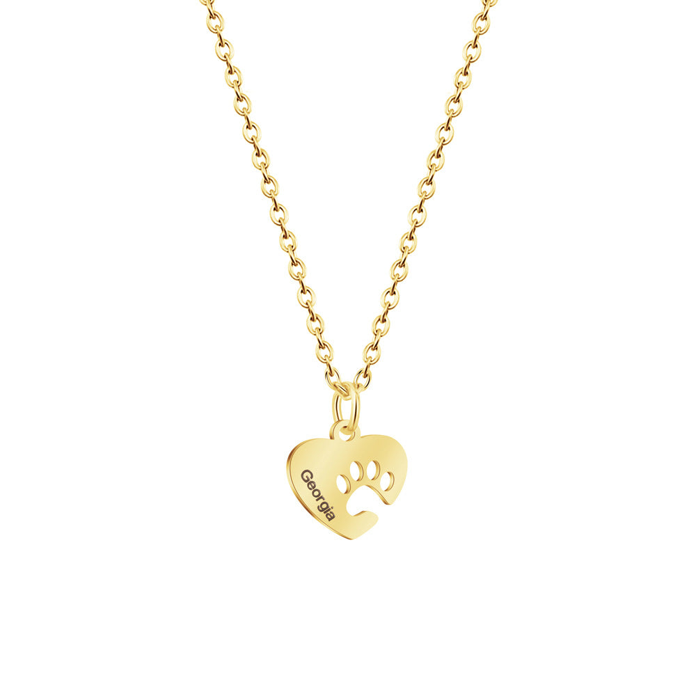 Hollow cat claw necklace