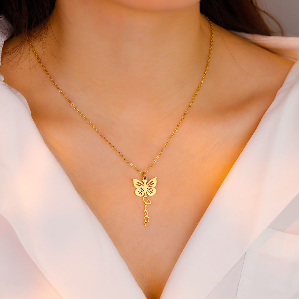 Butterfly-Style DIY Name Necklace