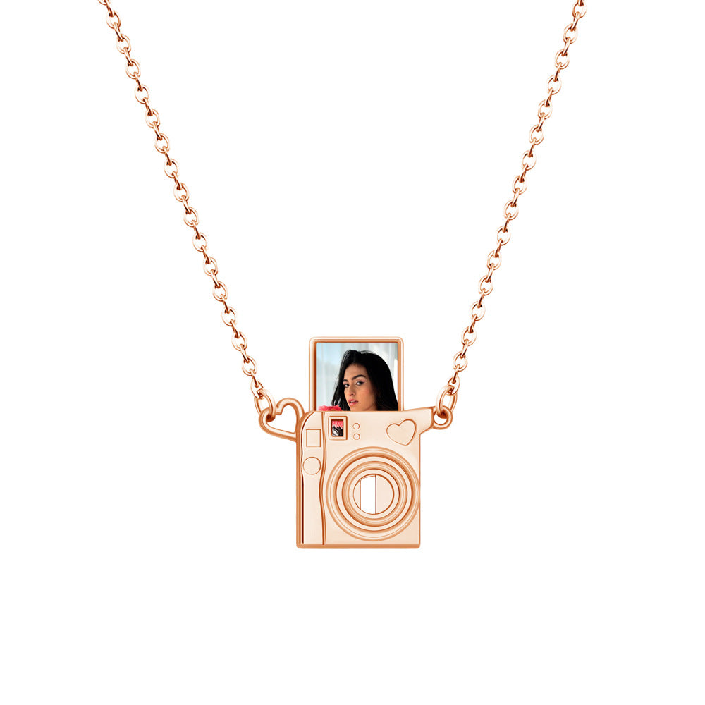 Camera Style Custom Photo Necklace