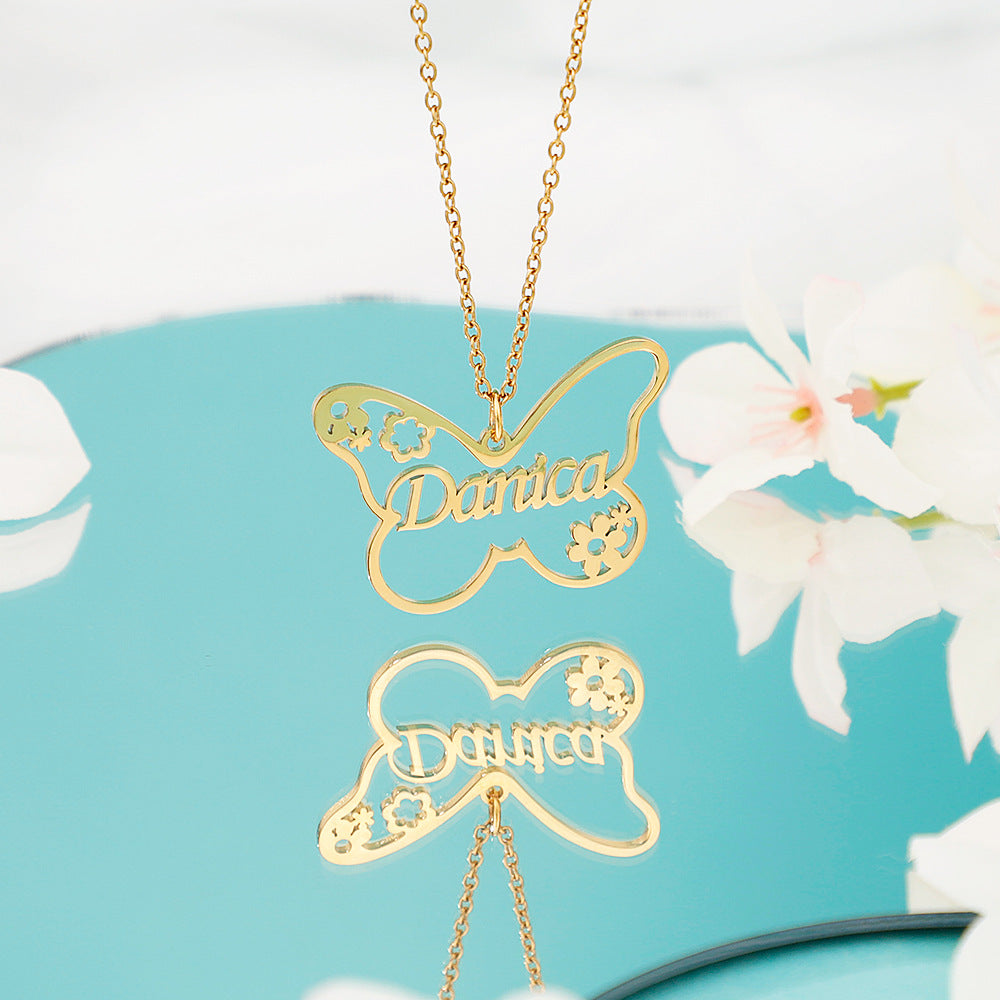 Butterfly-Style DIY Name Necklace