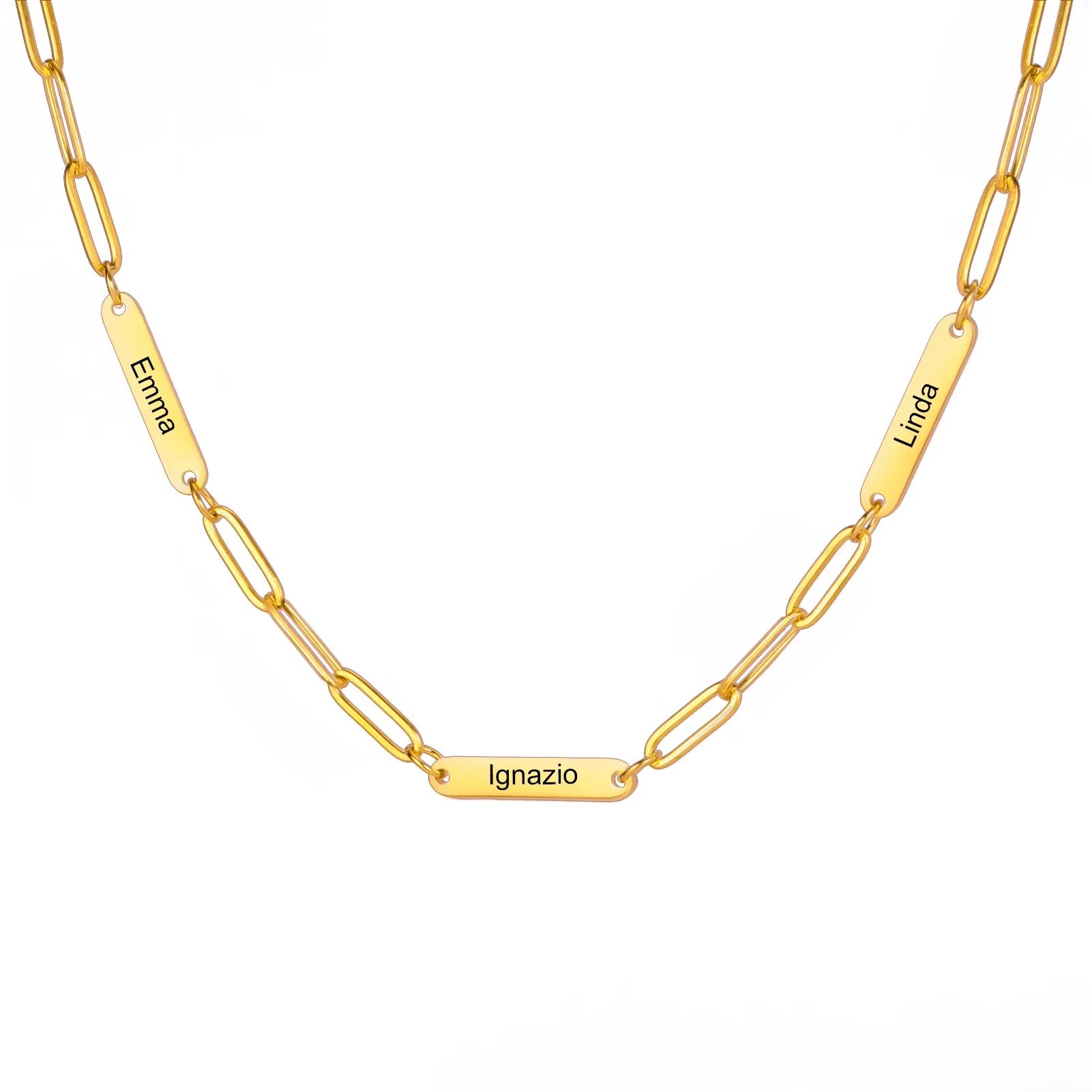 Metal Oval Engraved Necklace