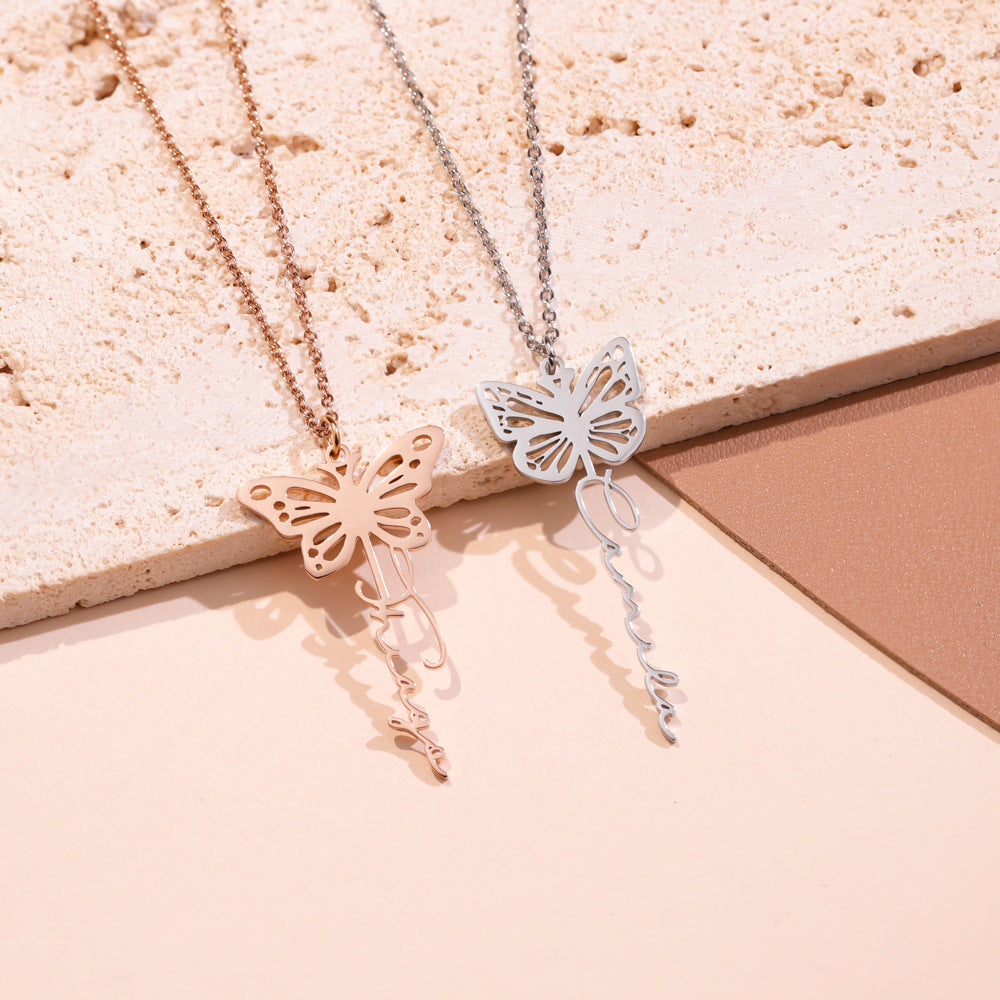 Butterfly-Style DIY Name Necklace