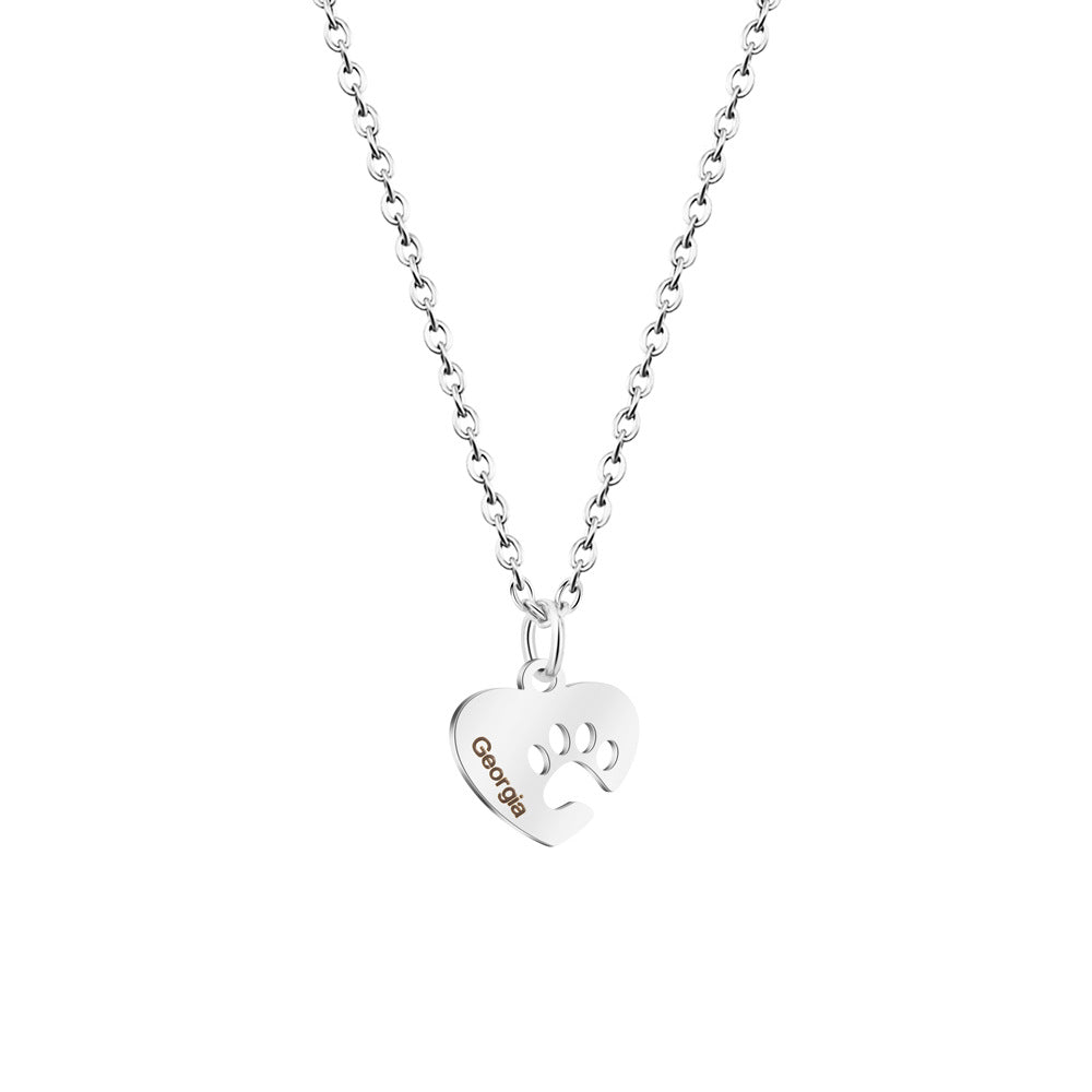 Hollow cat claw necklace