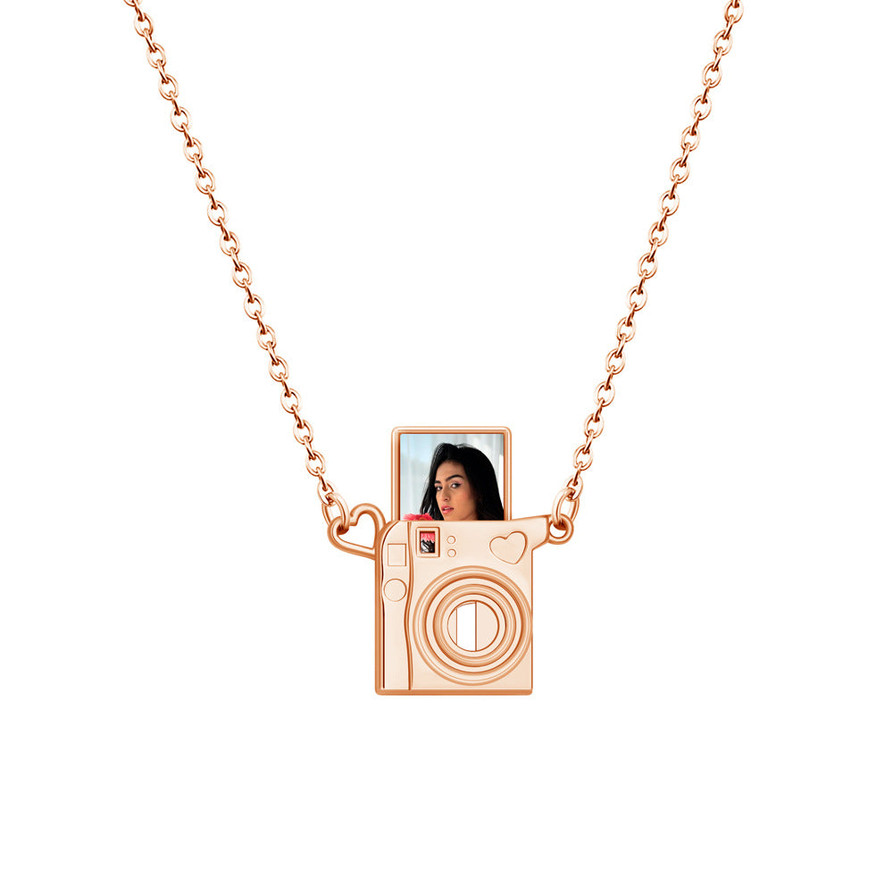 Camera Style Custom Photo Necklace