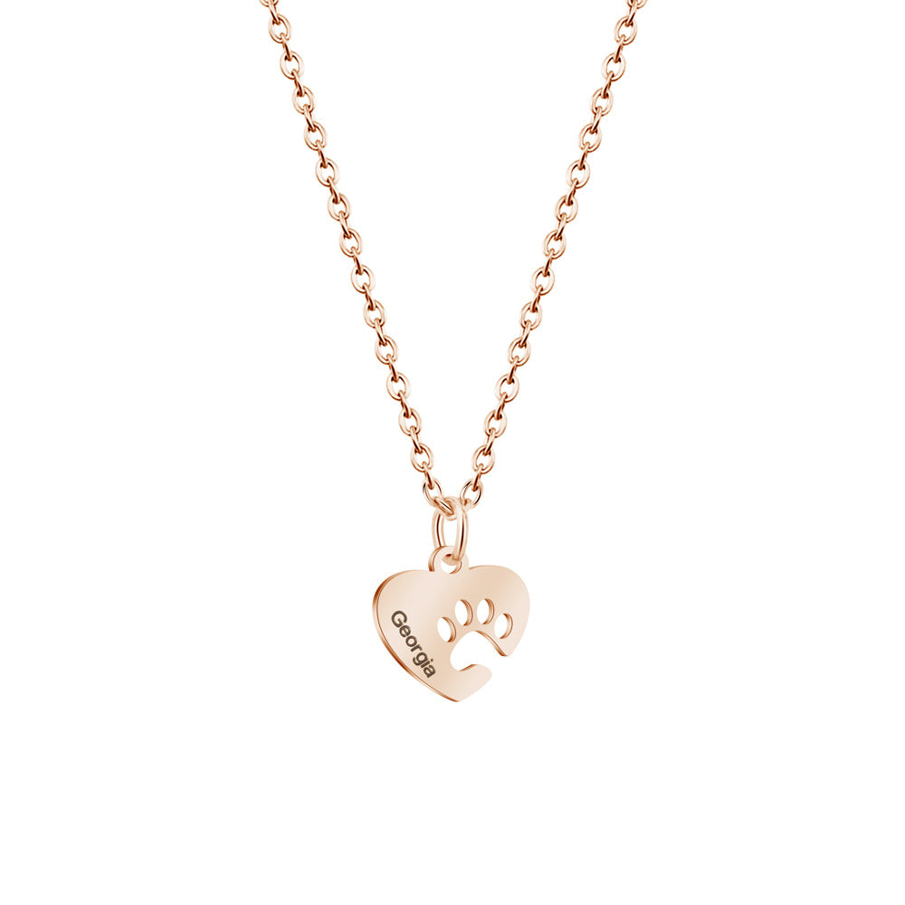 Hollow cat claw necklace