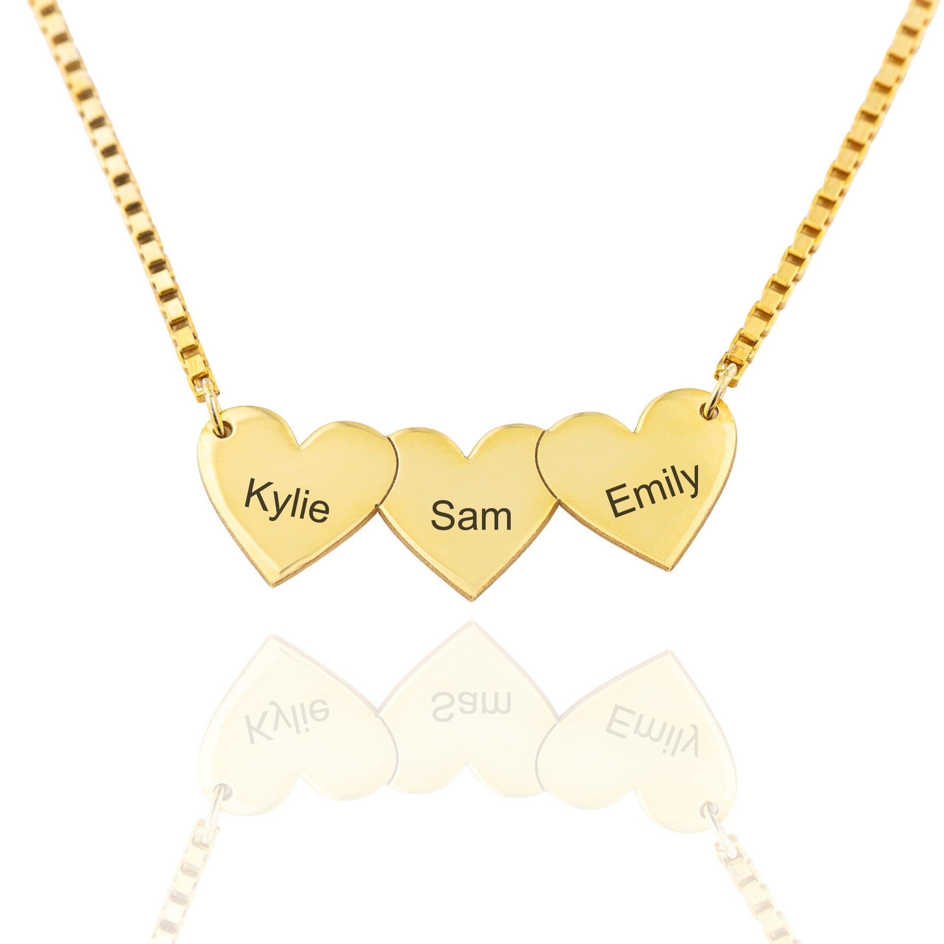 Engraved Heart Pendant Necklace