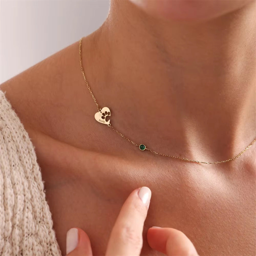 Hollow cat claw necklace