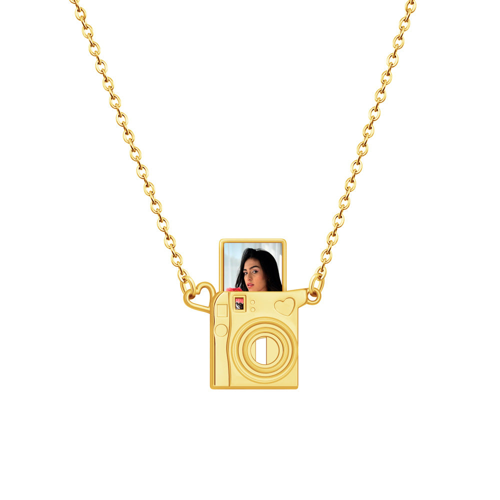 Camera Style Custom Photo Necklace