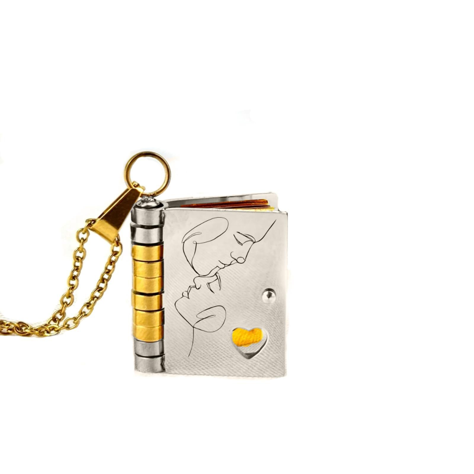 DIY Engraved Book Pendant Necklace