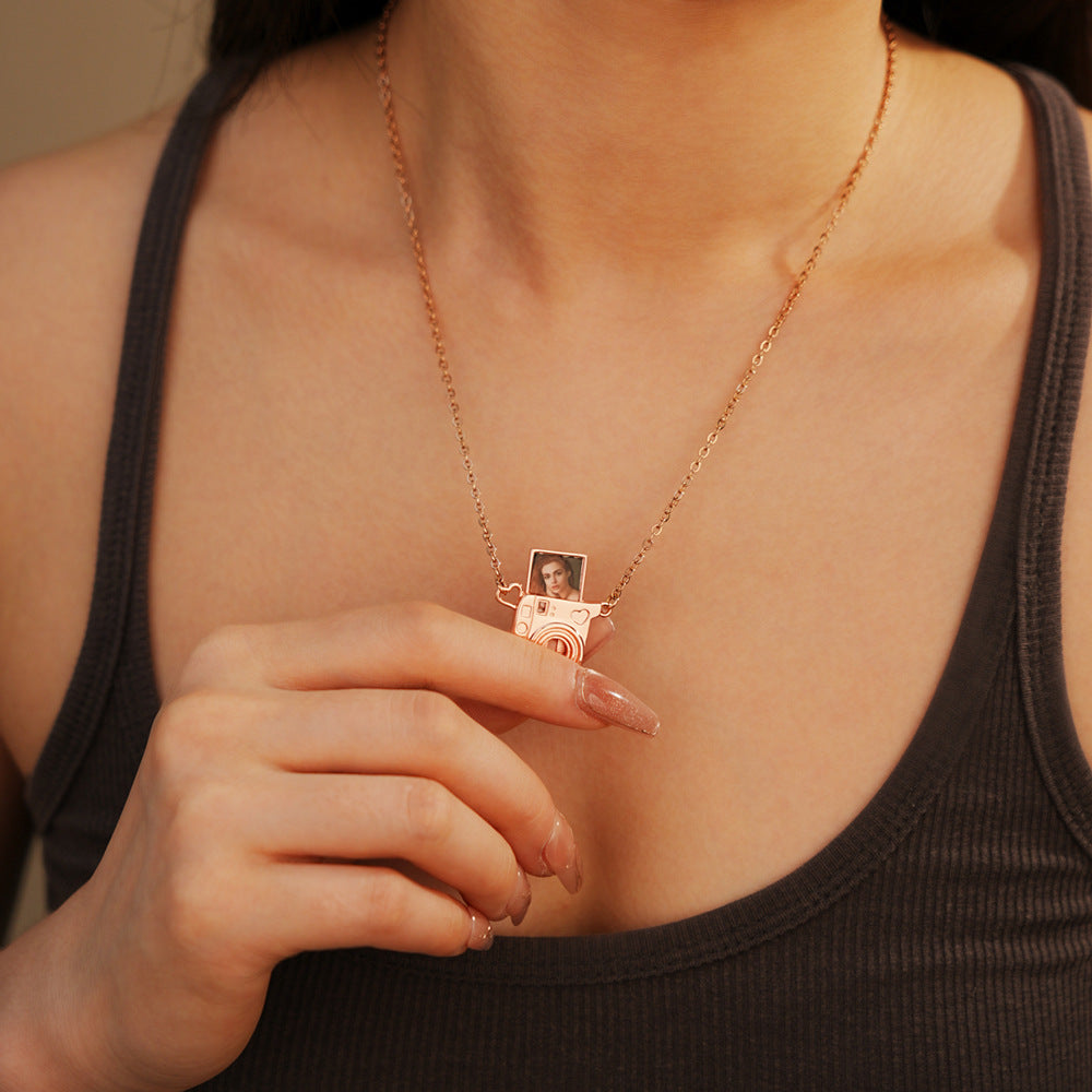 Camera Style Custom Photo Necklace
