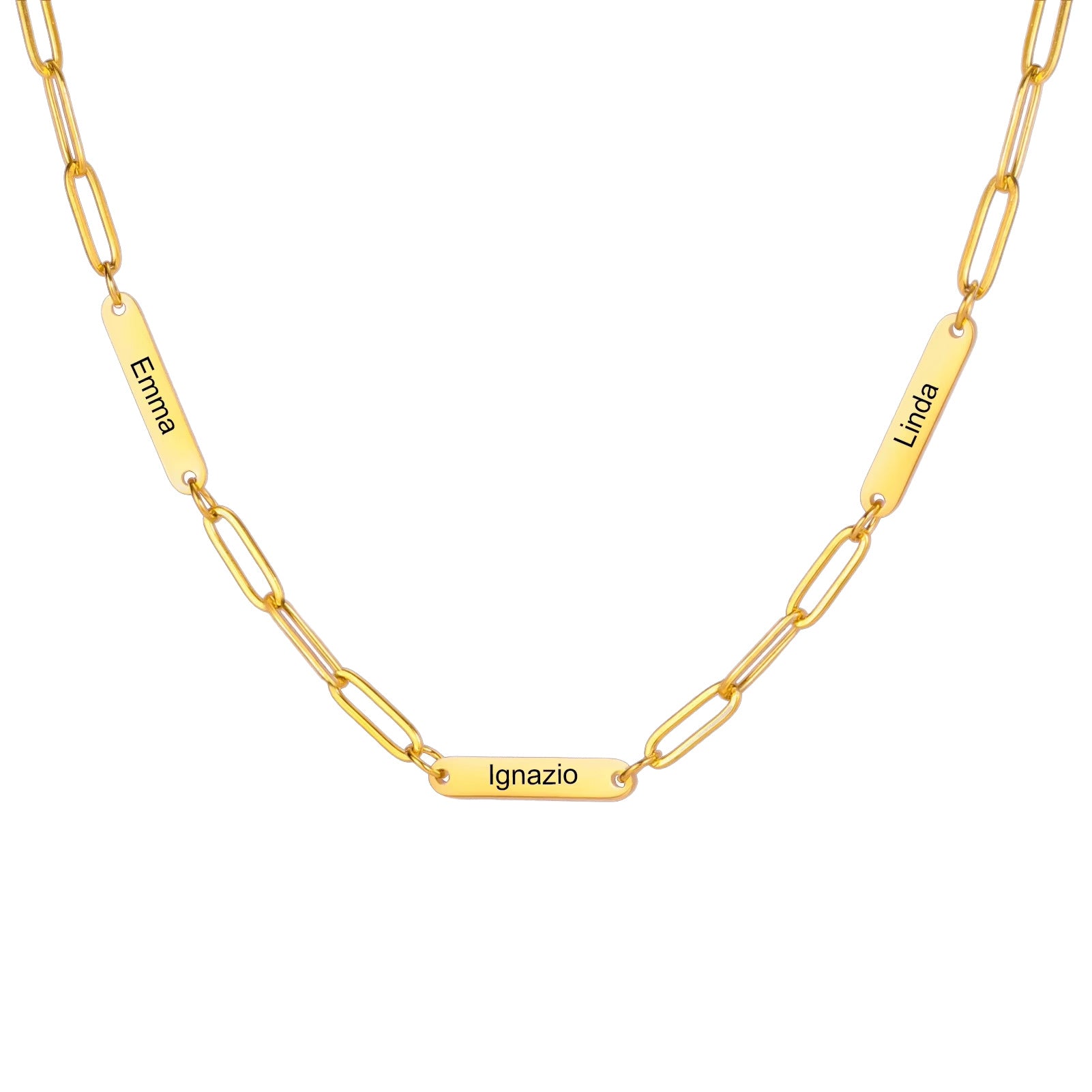 Metal Oval Engraved Necklace
