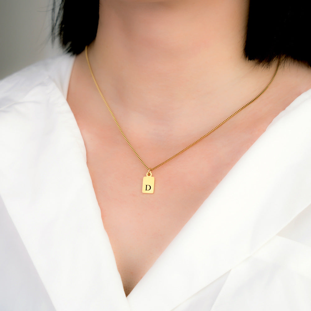 Minimalist Letter Necklace