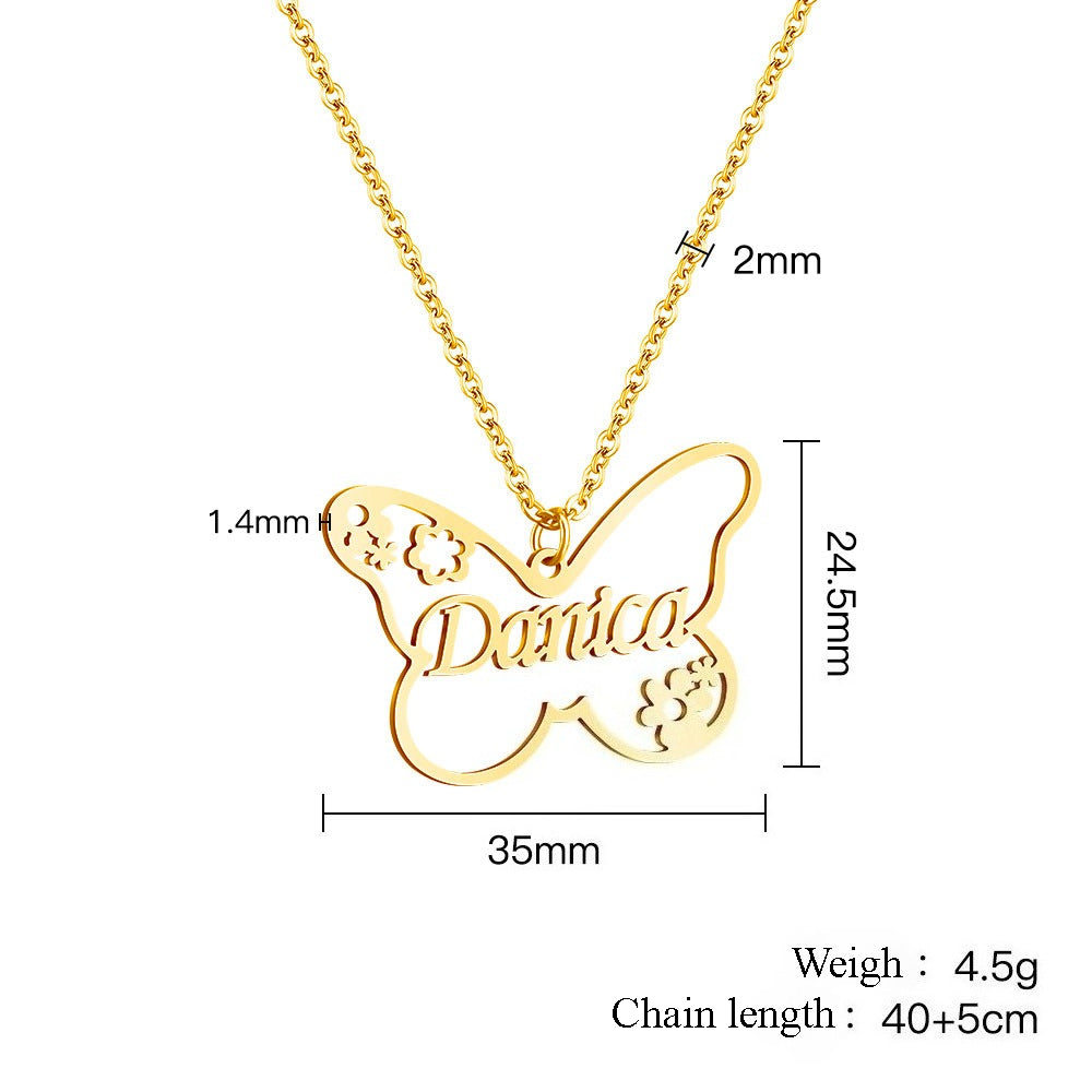 Butterfly-Style DIY Name Necklace